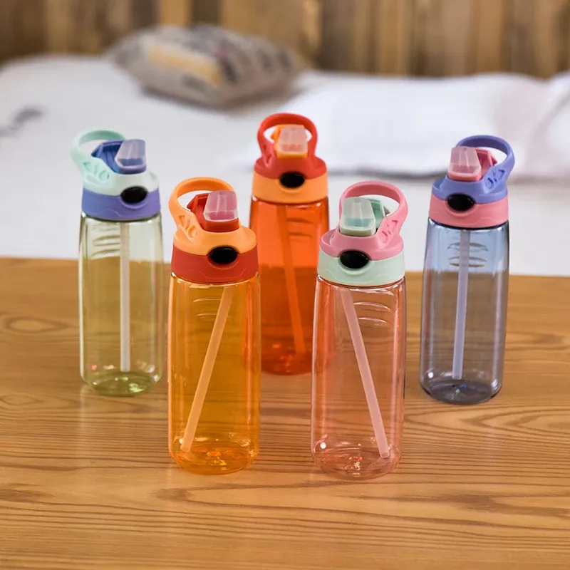 Botella Pajita Botella De Agua Niños Grsta - 500 Ml - Acero Inoxidable - Con Pajita - A Prueba De Fugas - Sin BPA - Correa De Mano Botella Sin BPA Anti Fugas