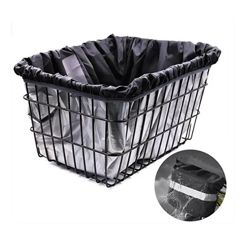 Waterproof Oxford Cloth Bicycle Basket Liner, Rainproof Cover for