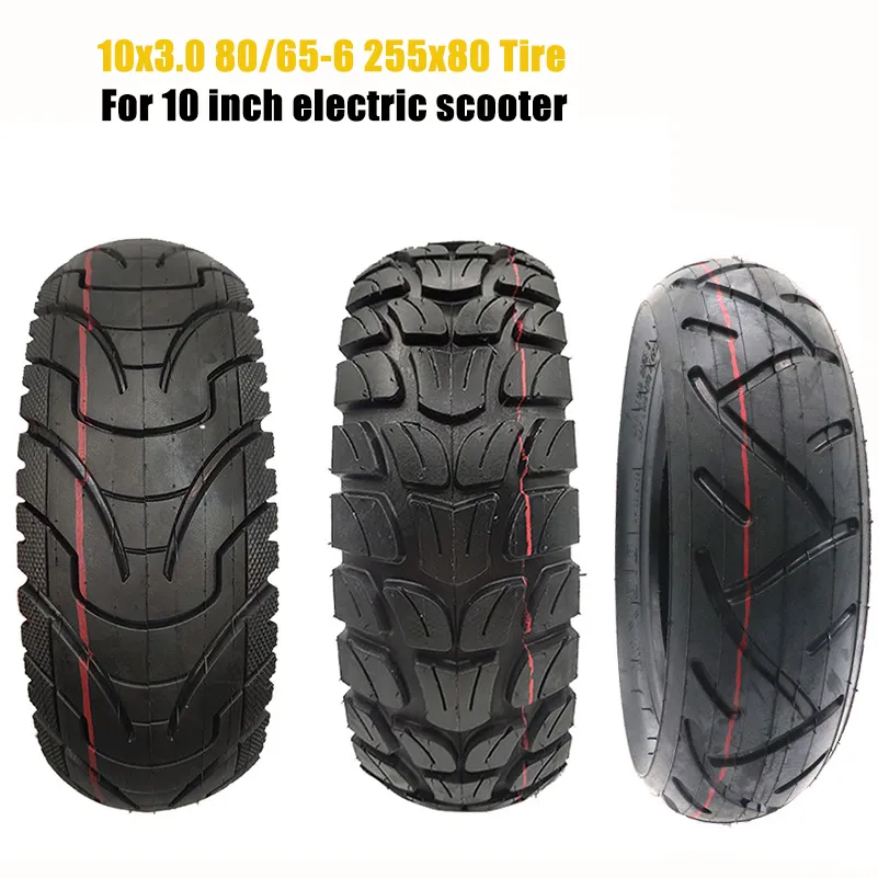 10" Electric Scooter Tire & Inner Tube Replacement - 255x80 Inflatable Rubber Tire, Fits Many 10" Scooter Models