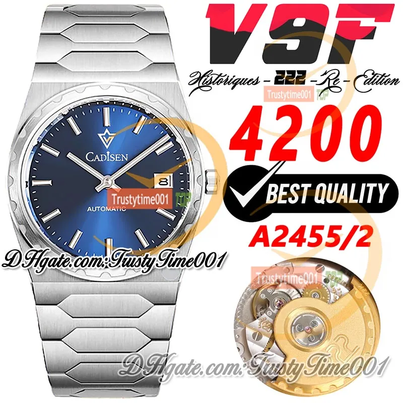 4200H 222 Jumbo Automatic Unisex Watch | Blue Stick Dial & Stainless Steel  Bracelet