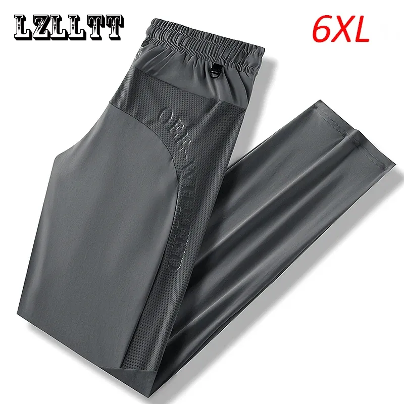 Men's Cool Ice Silk Oversize Joggers: Breathable Quick Dry Casual Pants ...