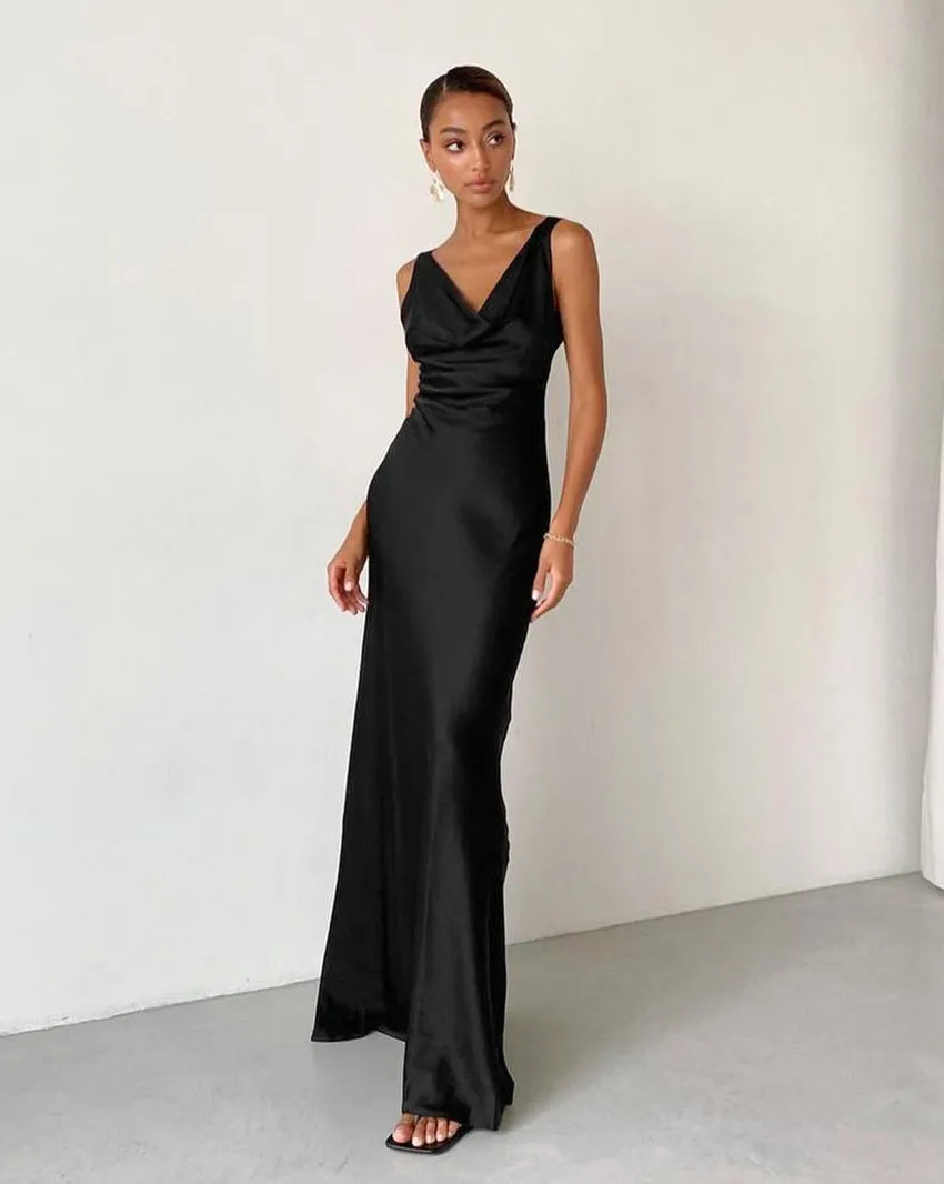 Party Elegant Black Dress For Wedding Veil Black Wedding American Wedding Dresses Online Black High Waist Halter Neck Satin Maxi Dress With Party Elegant Black Dress For Wedding Veil Black Wedding American Wedding Dresses Online Black High Waist Halter Neck Satin Maxi Dress With