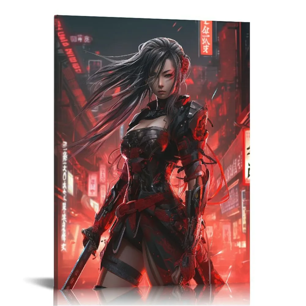 Cyberpunk Anime Canvas Poster Wall Art, Printed Edgerunners Picture ...