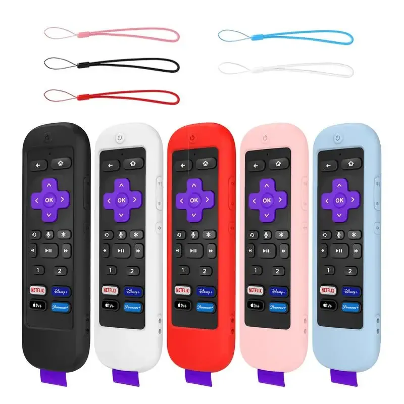 Silikonhülle Für Roku Ultra 2022 Fernbedienung – Stoßfest, Mit Umhängeband, Viele Farben (Mitternachtsblau)
