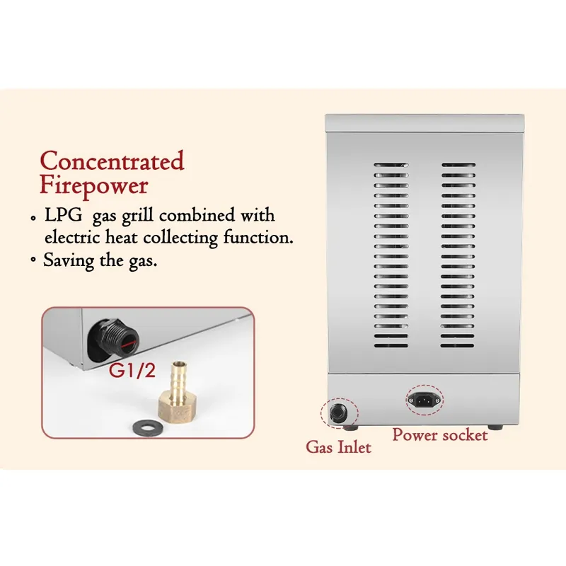 Electric Shawarma Grill Machine with Auto Rotating Motor and Two ...