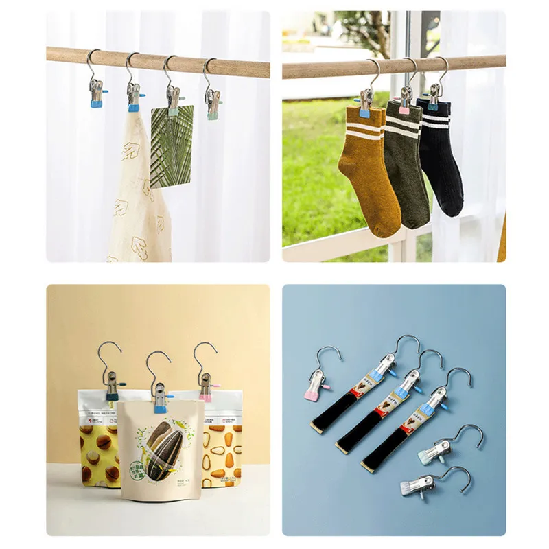 Clothes Hangers With Clips: Multi Purpose Hanging Clips For