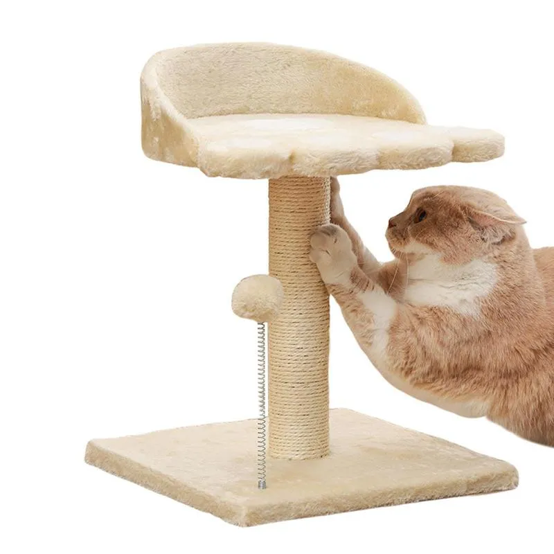 Carpet Cat Scratcher Post Go Pet Club Cat Tower: Plush Cat Condo
