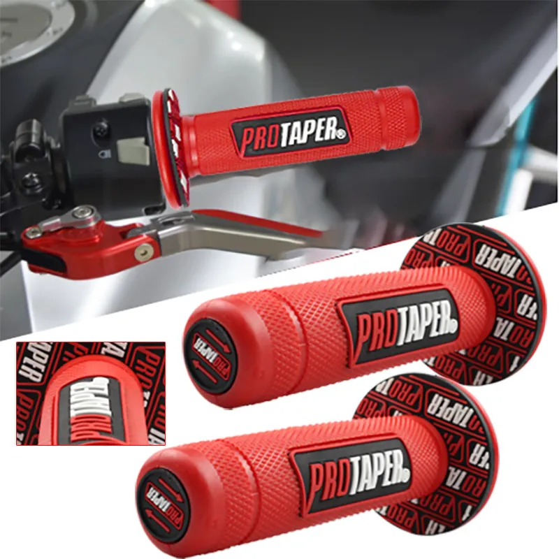 2-Pack Red Motorcycle Handlebar End Weights - Aluminum Alloy Grips Cap For ATV, Dirt Bike, Scooter