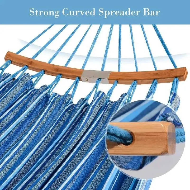 Double Hammock Straps with Extender Bar Outdoor Tree Hammock Hangers Portable Camping Hammock Hanging Kit
