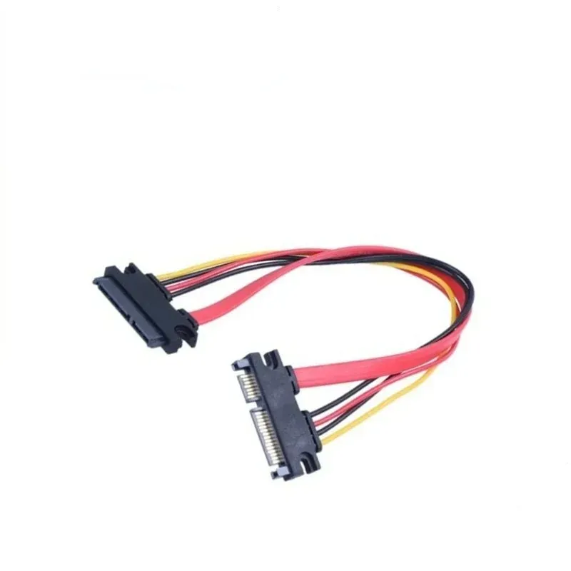 SATA 22-Pin Extension Cable – 50cm Male To Female Combo For Data & Power, Panel Mount Compatible