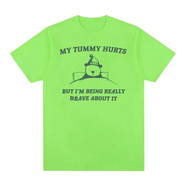 Damen T-Shirt mit Buchstaben-Bär-Aufdruck, modisch, für Männer und Frauen, Paar, Dating, Zuhause, Urlaub, lässig, einfache Oberteile_voghion.com