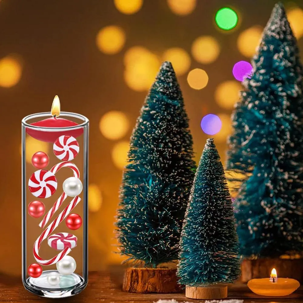 Centros De Mesa De Bodas De Velas Flotantes: Relleno De Jarrón De Navidad  Con Perlas De Caña De Caramelo Velas Flotantes Para Decoración De Mesa De  Vacaciones De 13,31 € | DHgate, image size:1000x1000