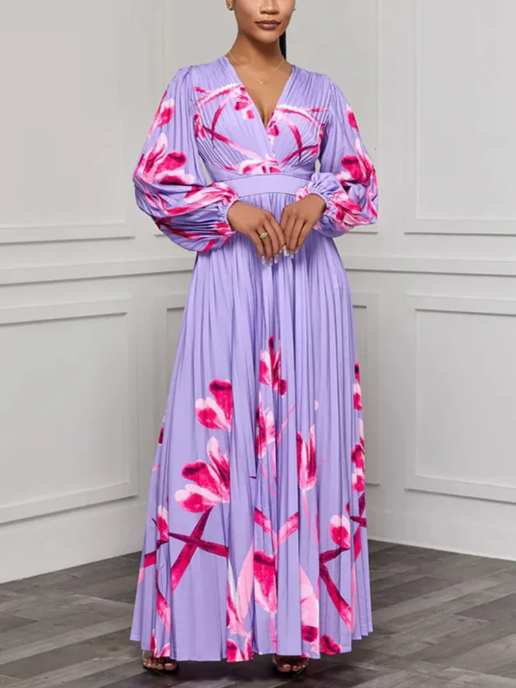 Lavender floral maxi dress clearance