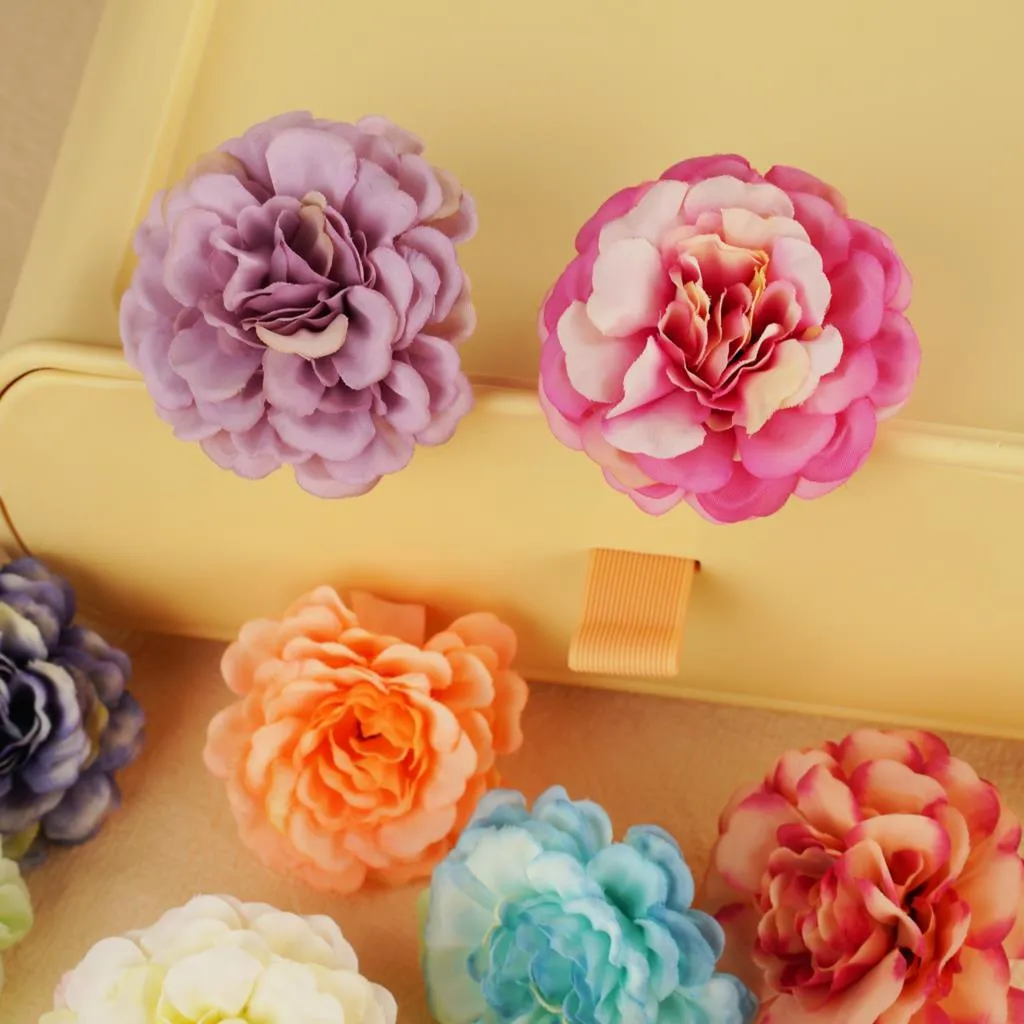 Silk Rose Wreath Accessories: DIY Artificial Flower Heads for Home ...