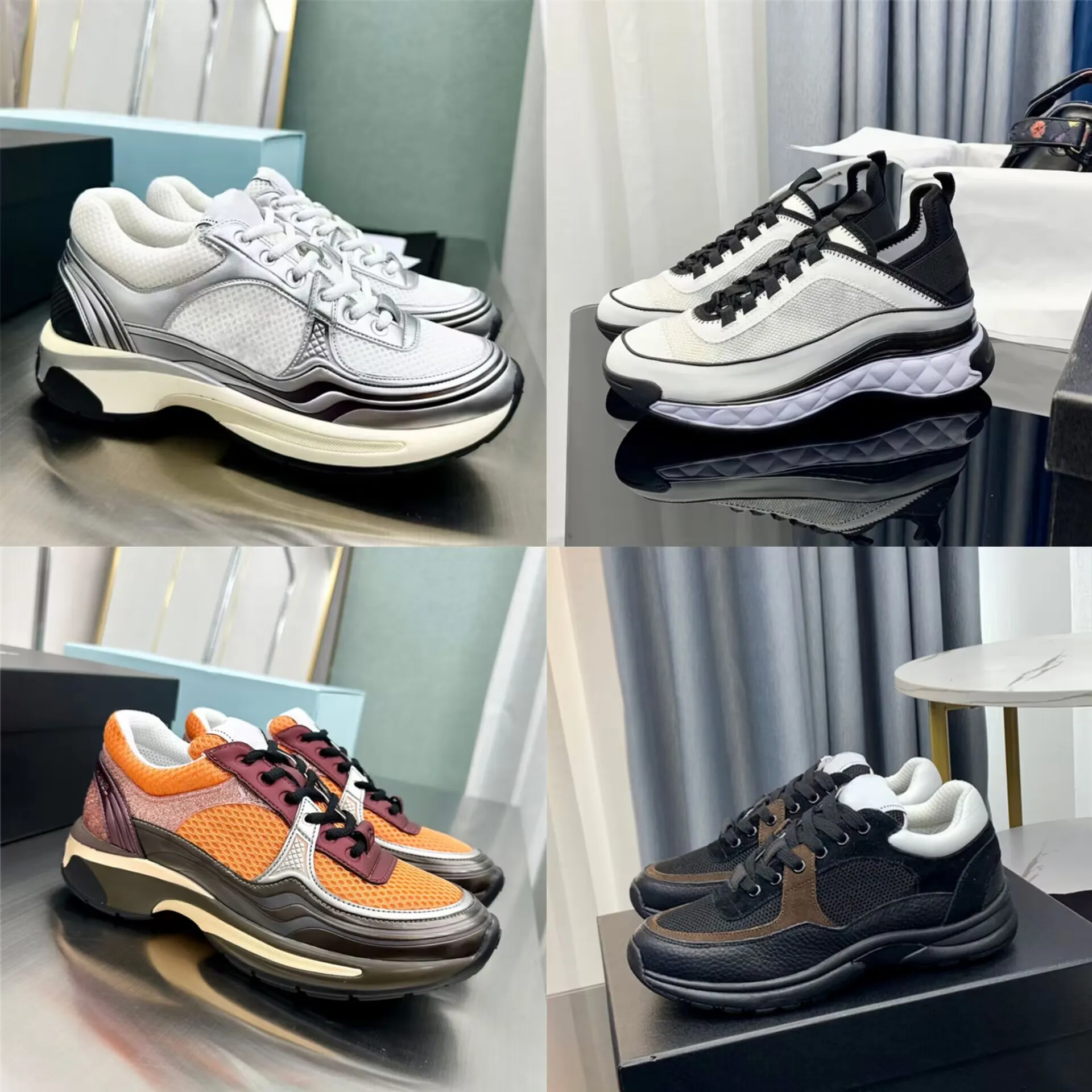 Sneakers Outdoor Shoes Luxury Shoes Mens Designer Sneakers For Men Women Trainers Sports Designer Shoes Womans Shoes Gold Silver Trainers Famous Shoes With Box 35 46 From Absds 35.2 DHgate.Com