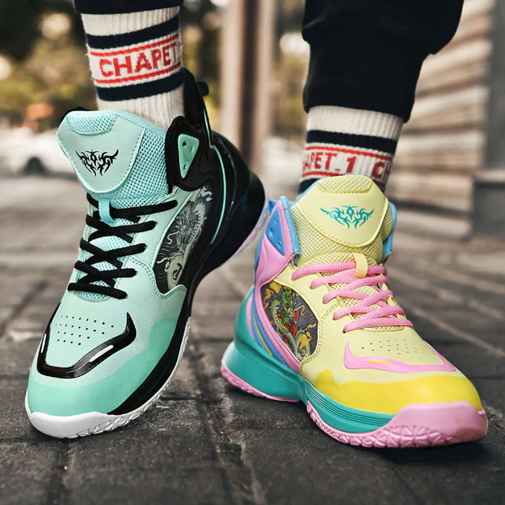 Color Contrast Professional Basketball Shoes Youth Pink Blue Green Casual Sneakers Mens Anti Slip Sports Trainers From 24 47 DHgate