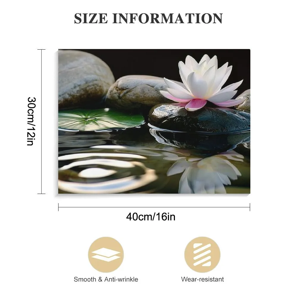 Zen canvas muurkunst zen stenen schilderij stilleven water bloem foto's print op canvas poster en prints modern kunstwerk voor yoga spa meditatie spirituele kamerdecoratie 50 x 90 cm 20 x 35 zonder
