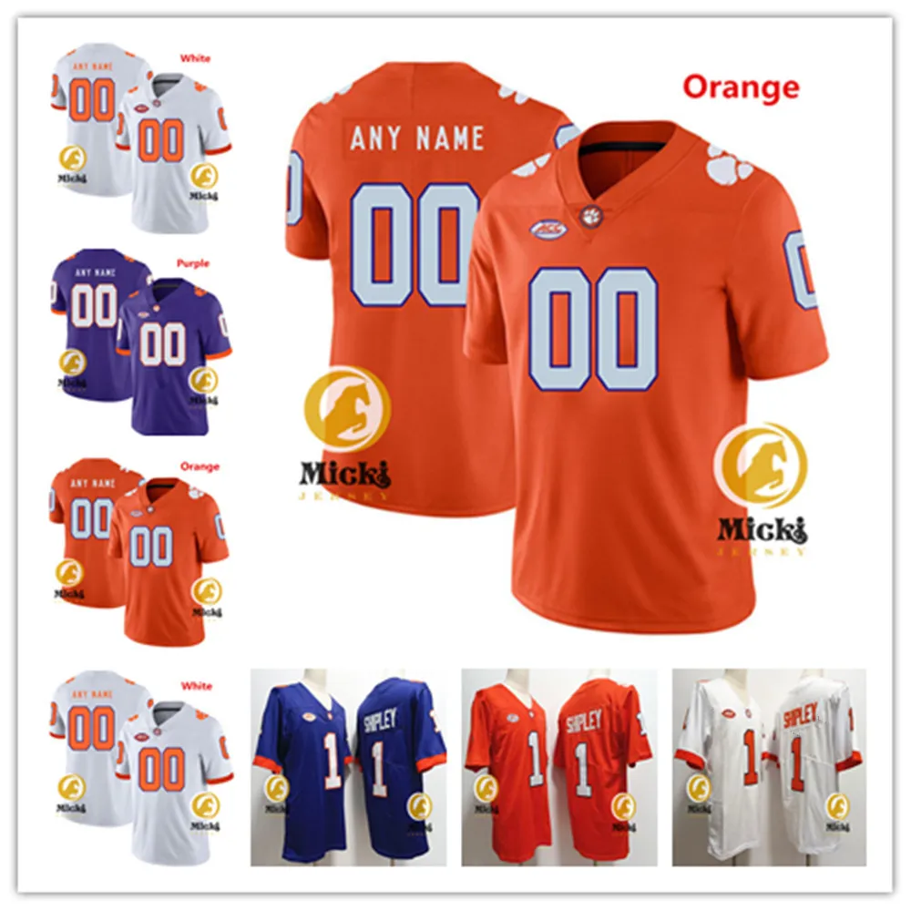 Football Deshaun Watson Purple Clemson Jersey DeShaun Watson Steve