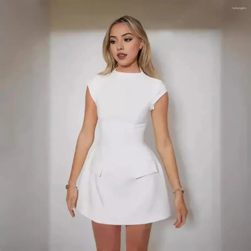 knee length dresses for ladies Bubble hem mini dress black | Trendy Dresses main image 0