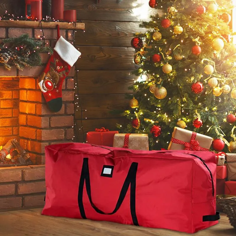 Xmas Tree Bag Heavy Duty Christmas Tree Storage Tote Dustproof