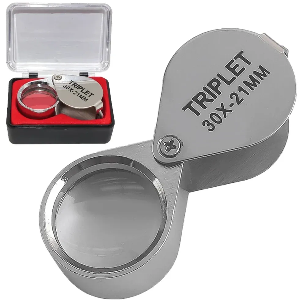 Loupe Professionnelle 30x Pour Bijoutier - Verre Plaqué Chrome - Neuf