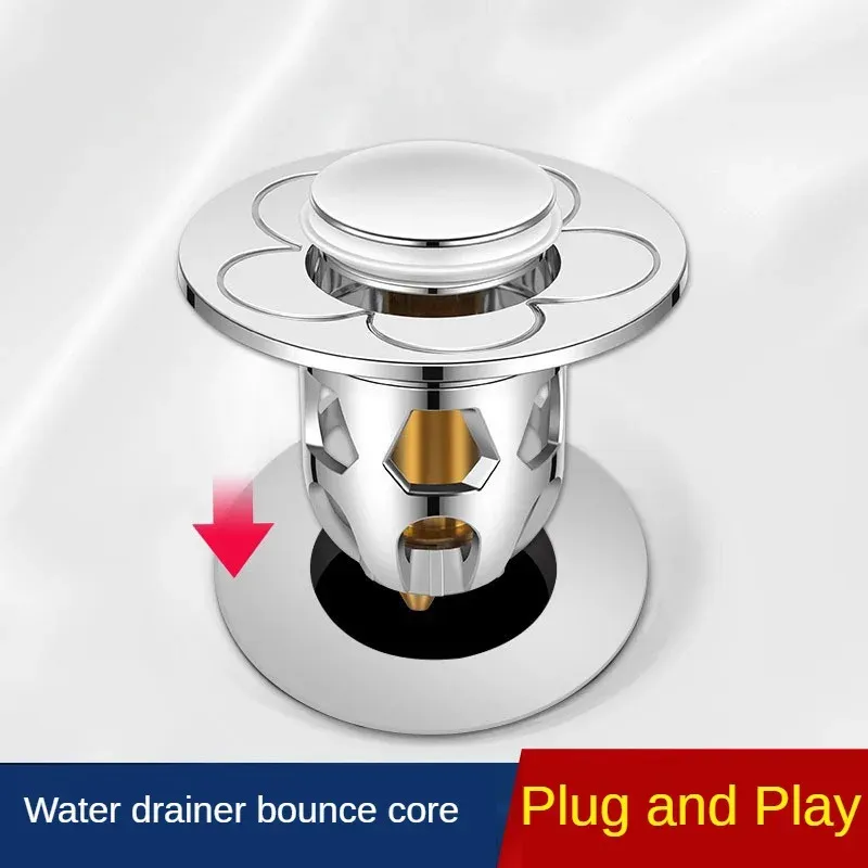 Basin Core Bounce Drain Filter Pop Up Bathroom Sink Plug Water Stopper Universal Basin Core Bounce Drain Filter Pop Up Bathroom Sink Plug Water Stopper Universal