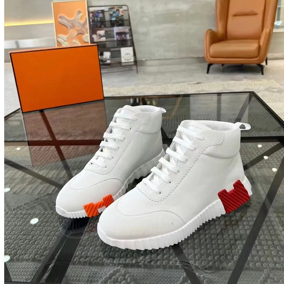Wholesale 2024 New Luxury Designer Brand H Sneakers Top Cowhide Fashion Men Comfortable Casual Flat Shoes High Shoes Mjyj4002 At Only 43.36 DHgate.Com