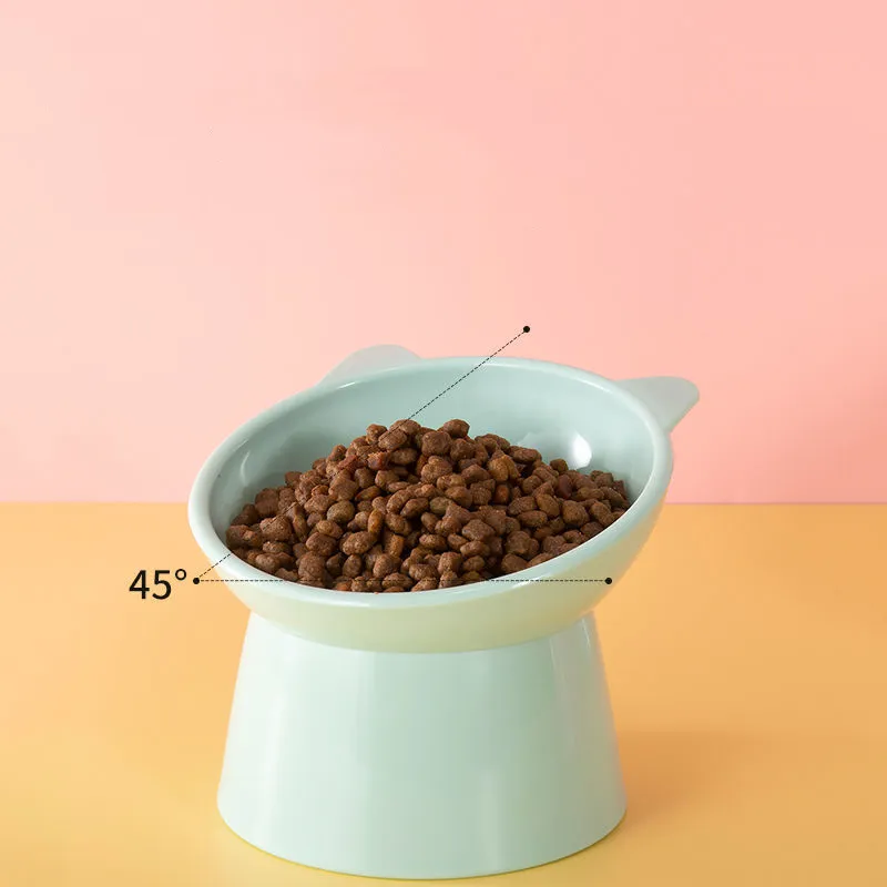 High Foot Refillable Cat Food Bowl With 45 Neck Protector Anti Overturning Pet Feeding Cup For Dogs And Cats From Hdseller 9.1 DHgate.Com