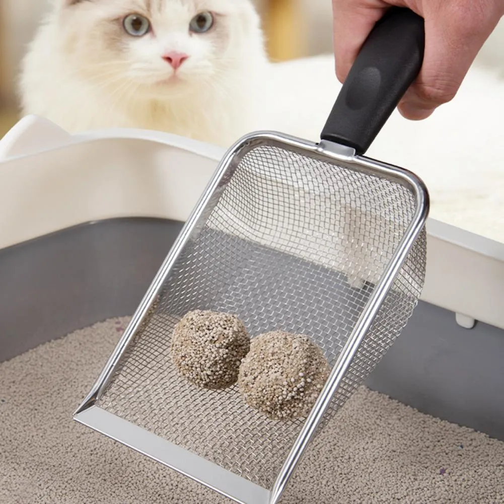 DHgate Sturdy Rust Proof Cat Litter Scoop Shovel with Small Holes and Filter Pet Supplies