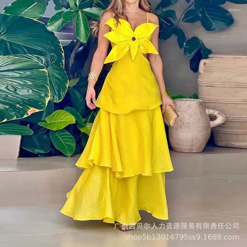 Solid Yellow Empire Waist Flutter Sleeve Maxi Dress ... From Julia_dress,  $42.29 In Bulk | DHgate.Com