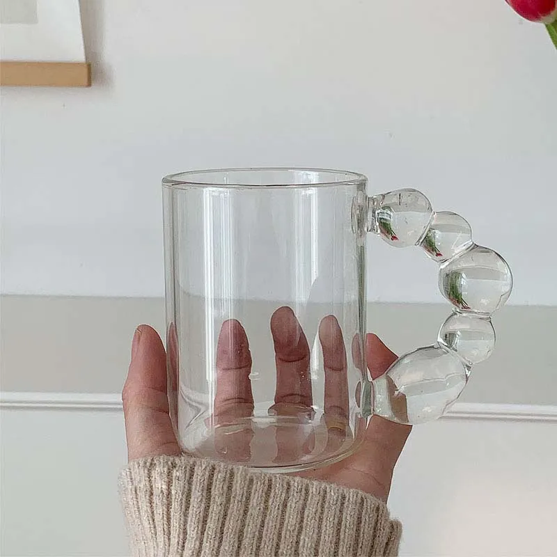 Glass Coffee Mug with Large Handle and Lid, Transparent Glass Cup, 16 oz  Capacity from Dhgate Mugs - price 128.77