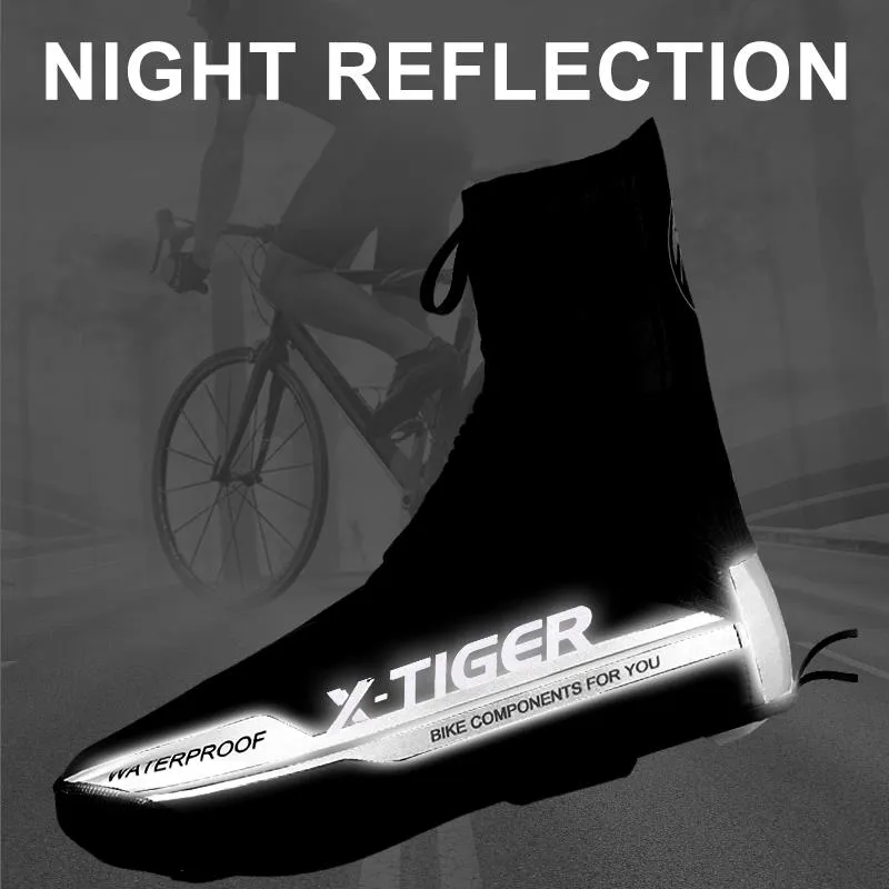 X TIGER Waterproof Reflective Cycling Shoe Cover Windproof Mountain Bicycle Shoe Covers Winter Bike Cycling Overshoes Covers From 19 85 DHgate
