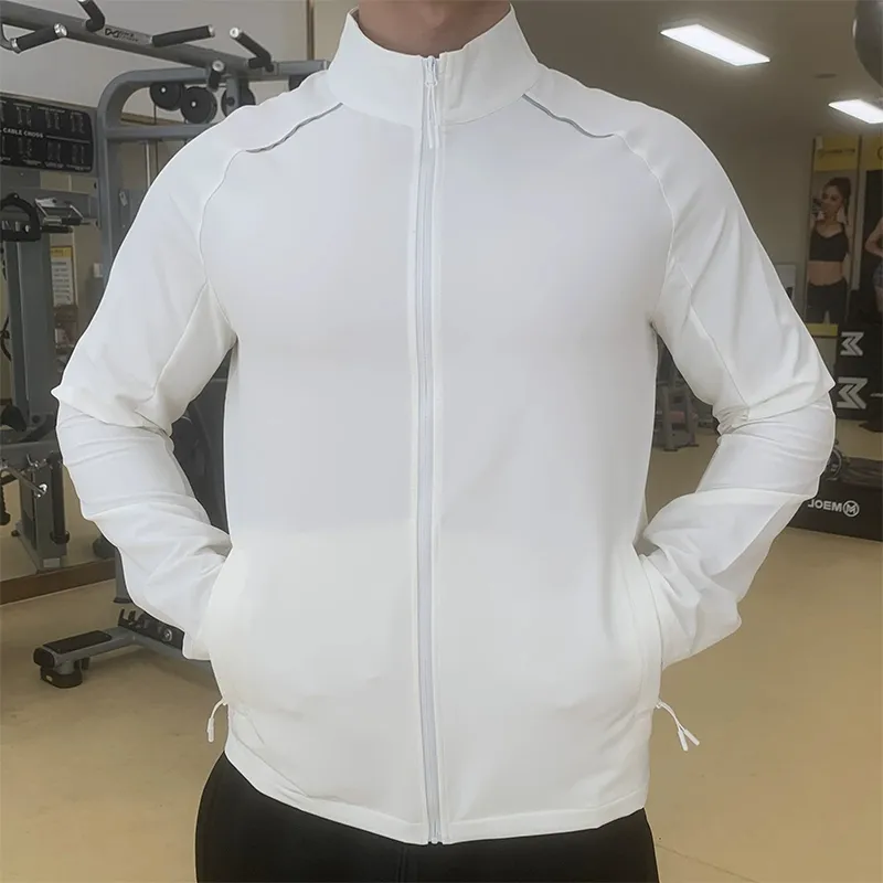 Running jacket with zip pockets online