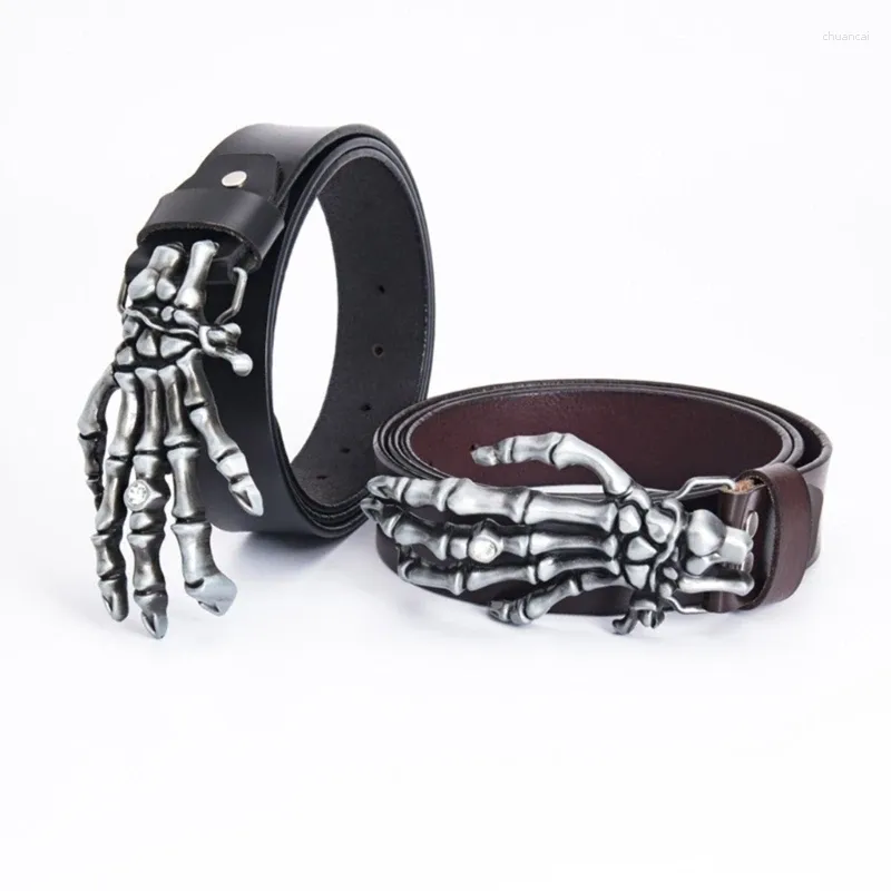 Skeleton Claw Buckle Belt: Unisex Y2k Vintage Punk Gothic