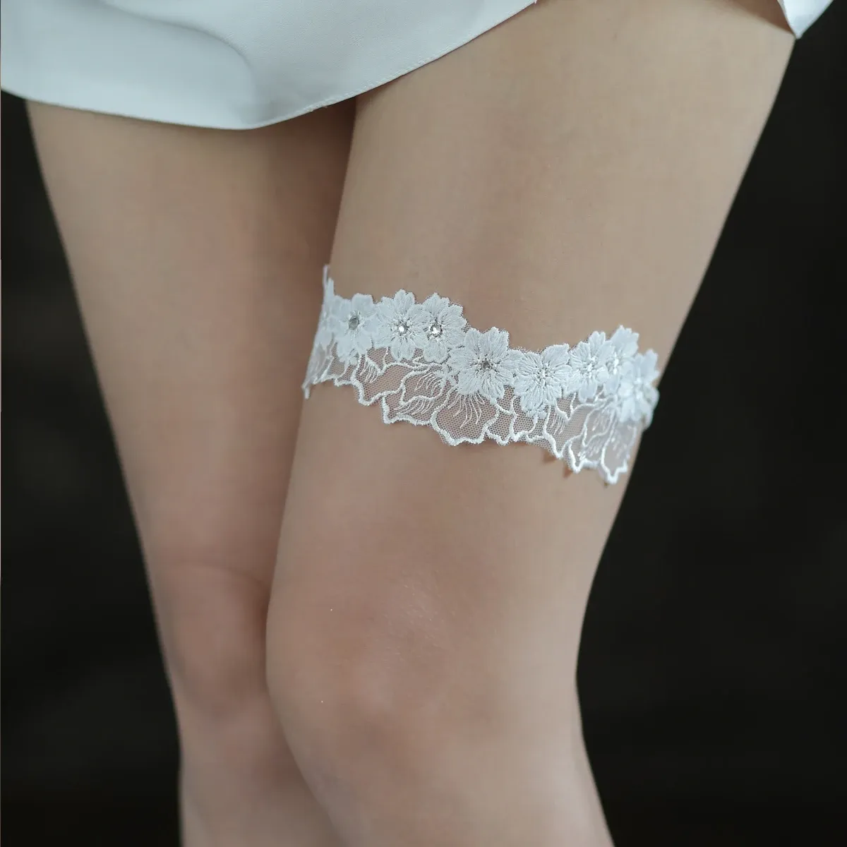 Exquisite Lace Crystal Beaded Bridal Lace Garter With High Elastic Band Perfect Wedding Gift For Brides Bridemaids And Women LR032 From Homepro17 5.33 DHgate.Com