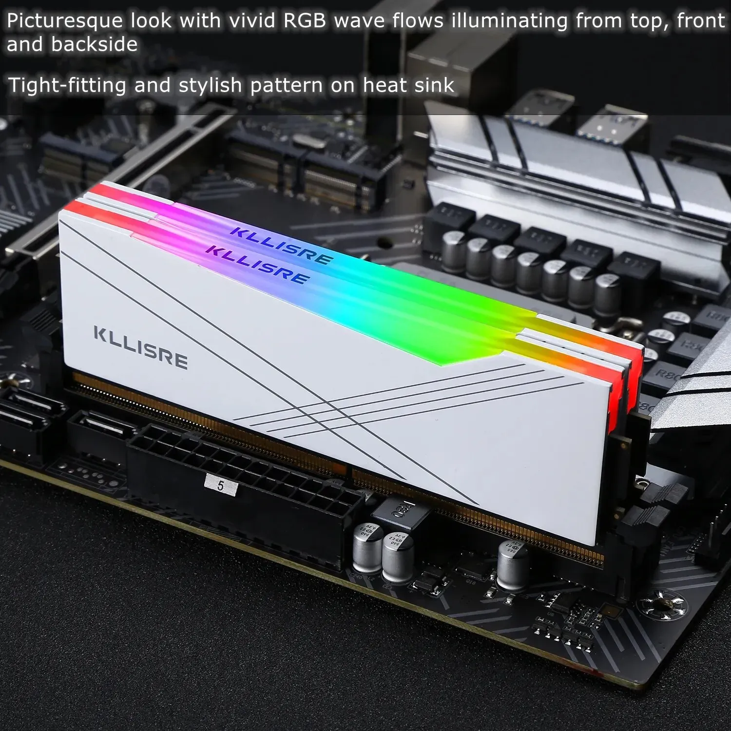 KLLISRE 32GB DDR4 メモリー3200MHz 16GB×2枚 #3 Kllisre DDR4 16GB 3200MHz RGB Desktop DIMM Memory 1.35V High