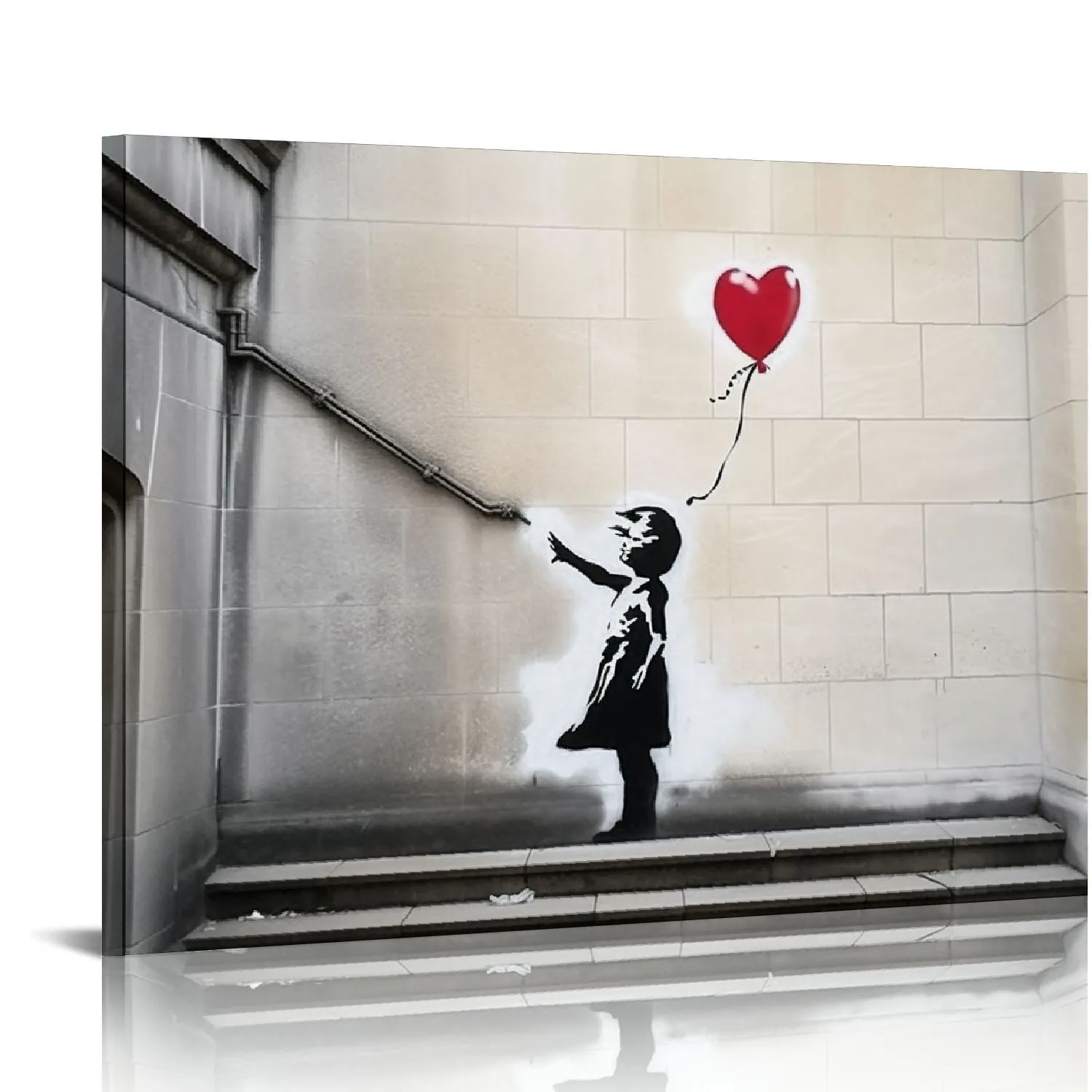 Banksy Metal Wall Art: Girl with Balloons