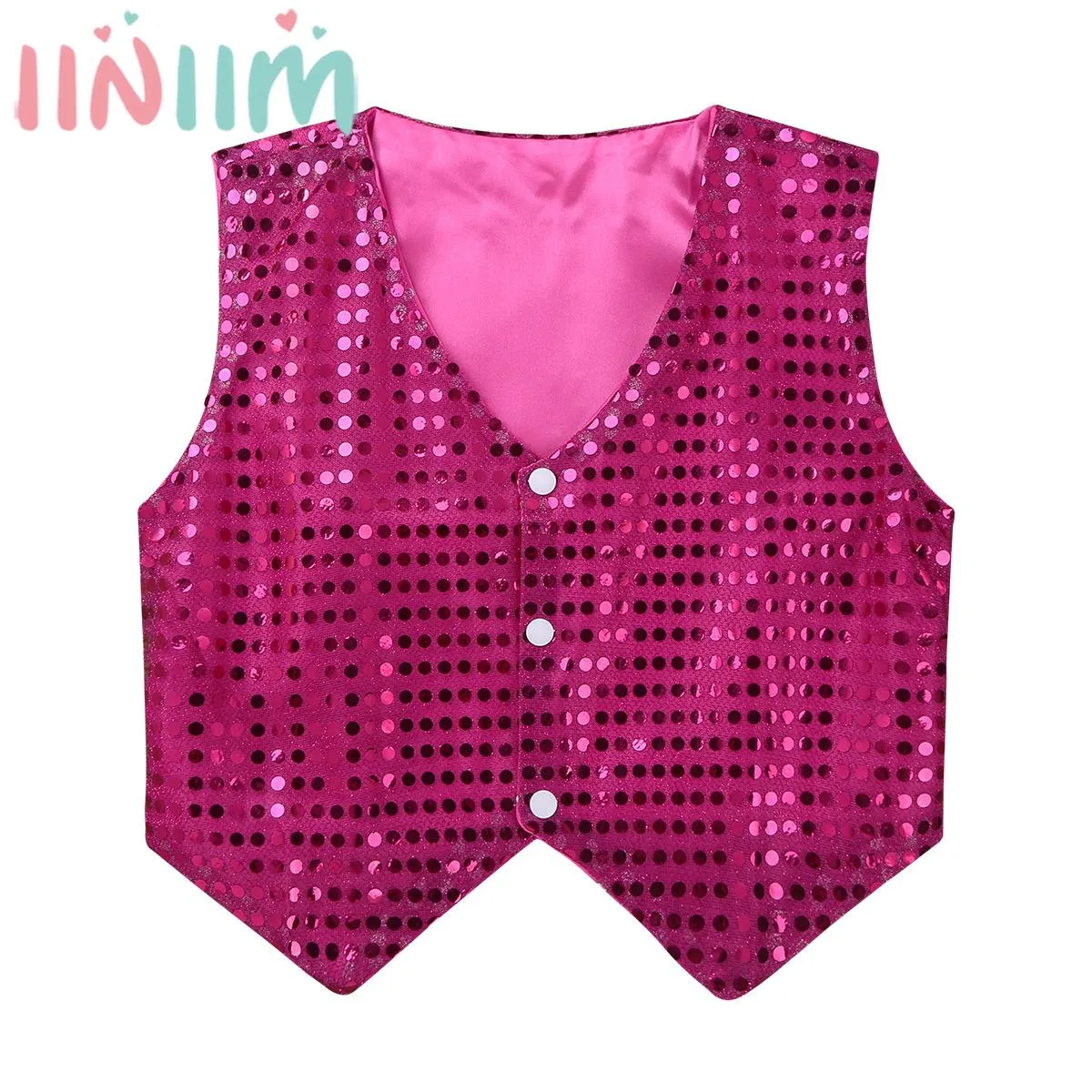 pink sequin vest top