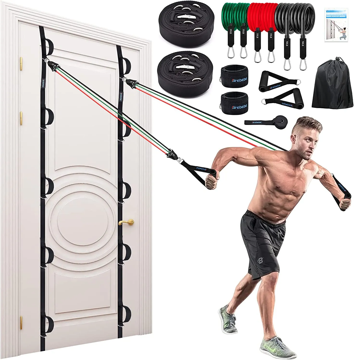 DHgate UpgradedBrebebe Door Anchor Strap for Home Gym Resistance Bands Workout Equipment Exercise Accessories Pet Supplies