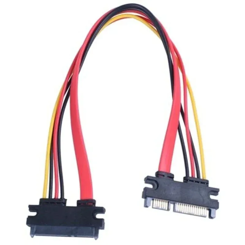 Pin Type Drive Cable 30cm/50cm SATA Combo 15 Pin Power and 7 Pin Data Extension Cable for ...