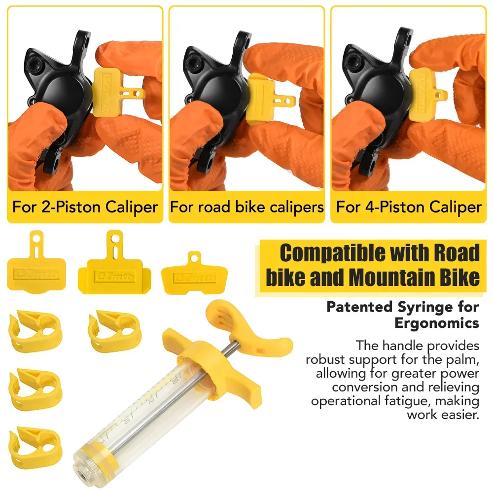 Ezmtb Pro Bike Hydraulic Disc Brake Bleed Kit Precision Fluid Refill Tools Set