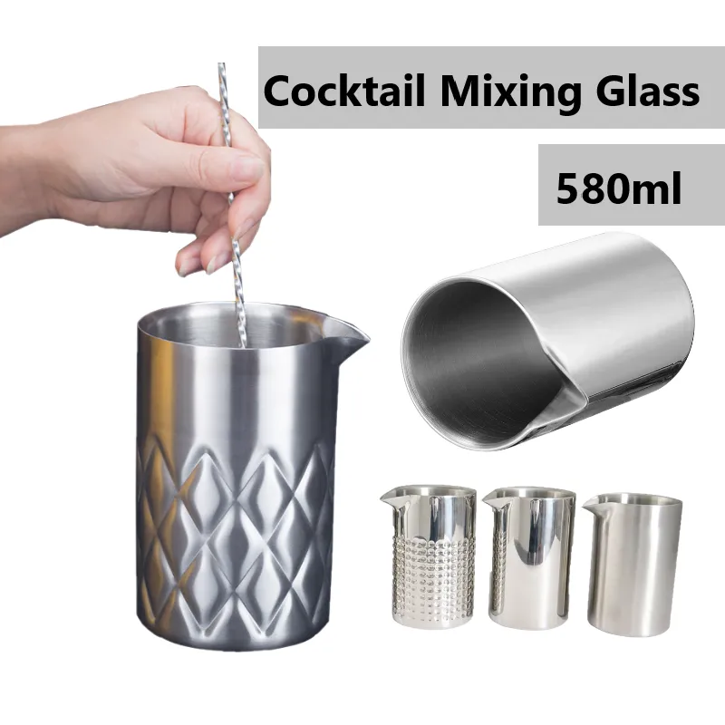 Whiskey Cup Cocktail Glass, 580ml, with Stirring Tin: Double