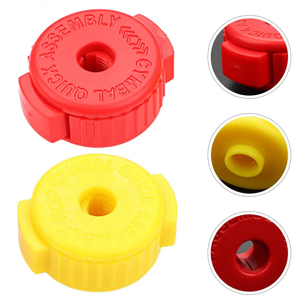 DHgate 2 Pack Drum Cymbal Nuts Quick Assembly Drum Kit Accessories Durable Parts with Quick Release Function Black 2Pcs Home Garden