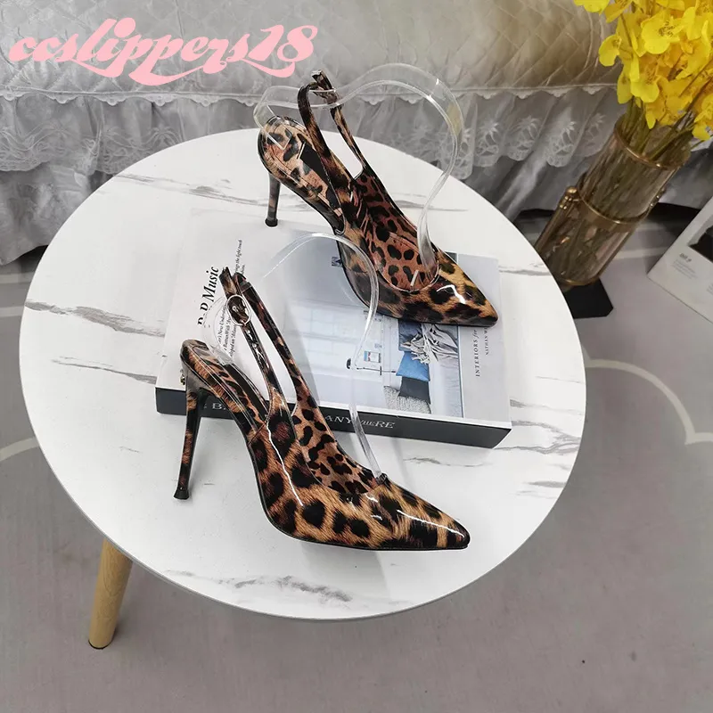 Leopard print high heel sandals store