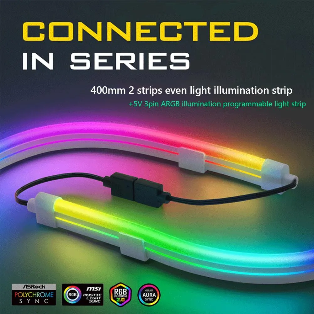 DHgate 2024AURA Sync RGB LED Light Strip Kit 5V 3 Pin ARGB Flexible Light PC Case Atmosphere Decorations Home Garden