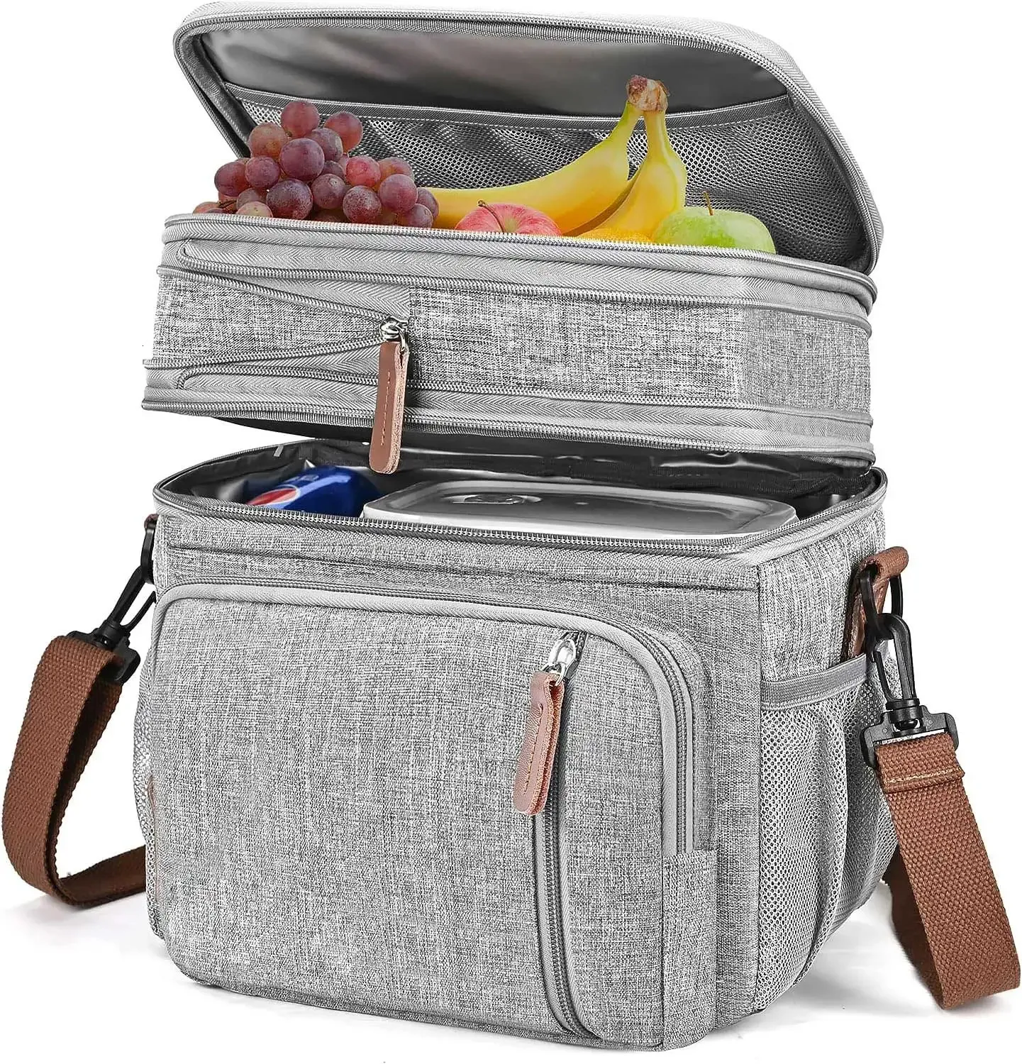 Mens lunch cooler bag top