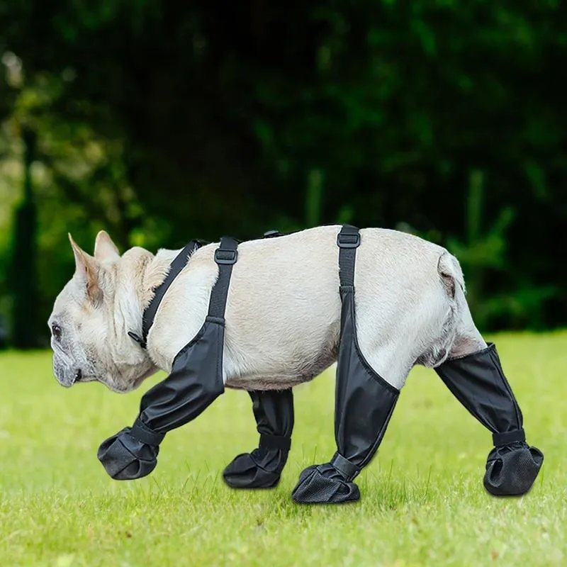 thumbnail image 2 of Dirt Proof Pants For Dogs Waterproof Dog Boots Leggings With Anti-Slip Soles - Adjustable Pet Paw Protectors For Outdoor Walking Dog Pants 2 of 13