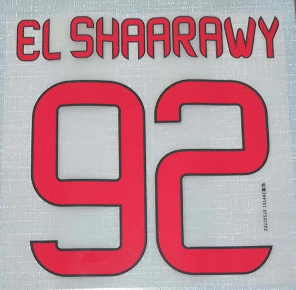 Authentic KAKA BALOTELLI EL SHAARAWY Nameset rough patch for 13-14 Models, image size:1000x979
