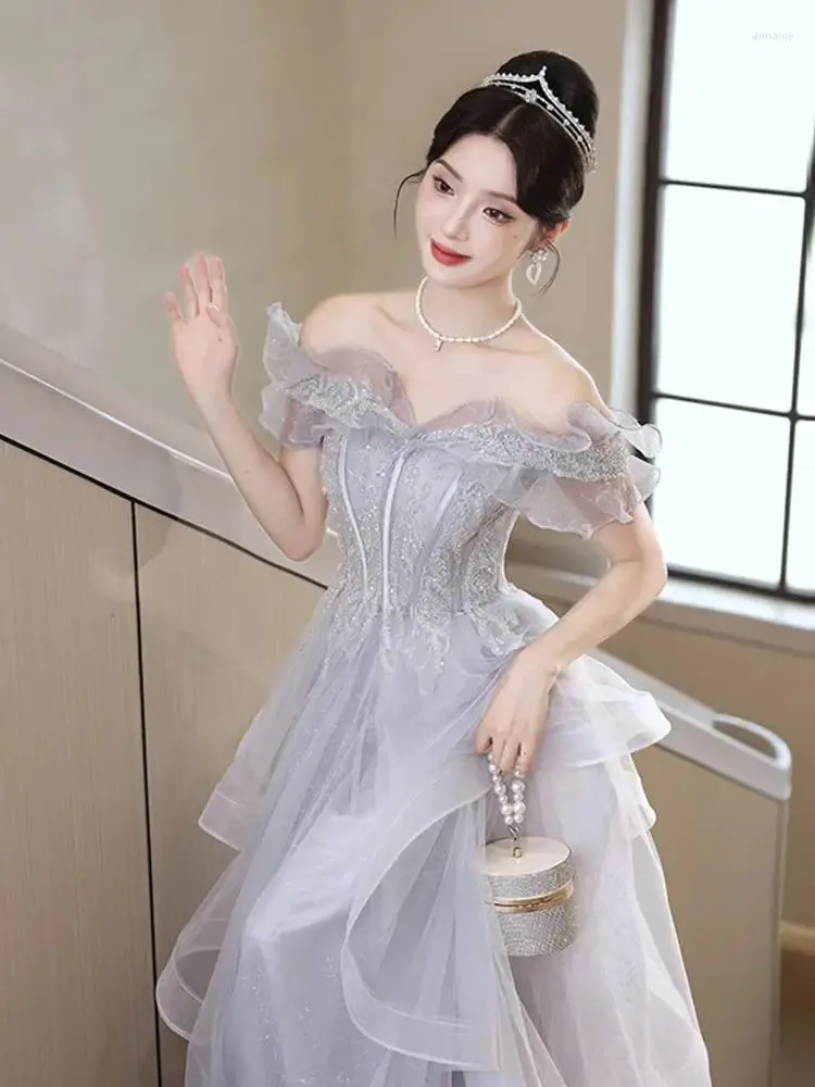 green emerald velvet dress Custom Made A Line Short White Off Shoulder Prom Dresses, Short Formal –  jbydress main image 0
