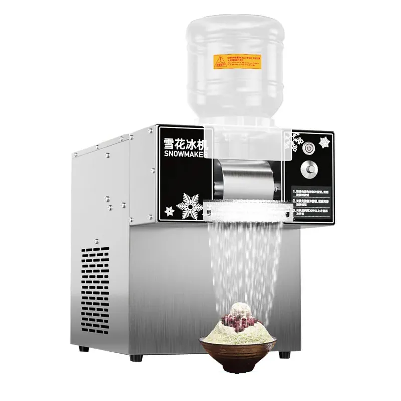 Air Cooled Snowflake Ice Machine Small Snow Continuous Cooled Bingsu Shaver Smoothie Crusher 60KG 24H 220V From 413 2 DHgate